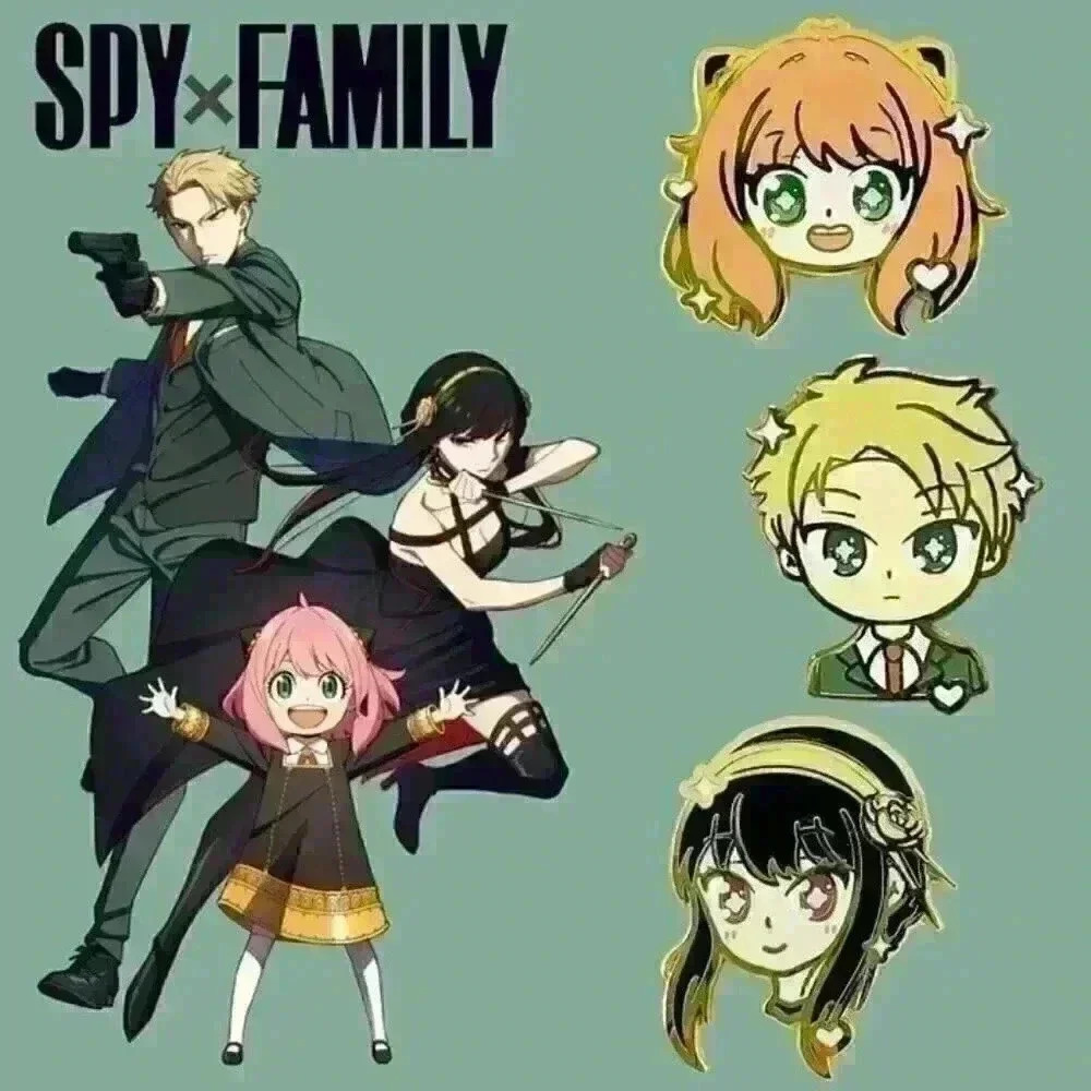 Kawaii Spy-tastic Trio! Anya, Loid, and Yor Forger Enamel Pin Set: Spy x Family